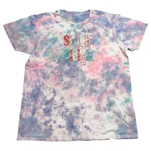 Gildan Ice Dyed Holiday Sleigh Girl Sleigh Tshirt XLarge